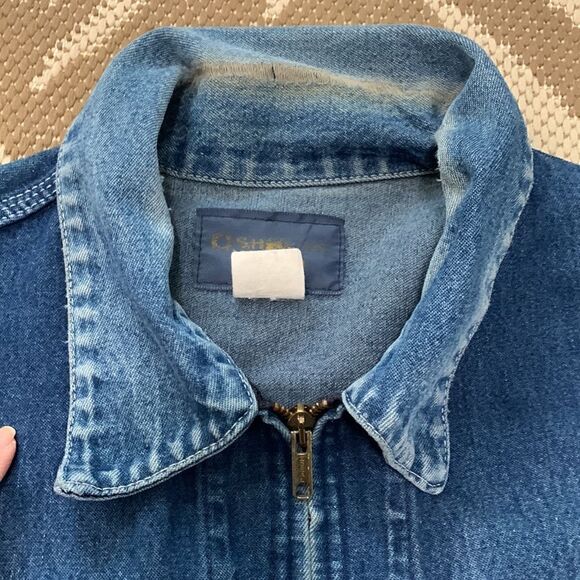 Vtg Rare Distressed & Faded Lightweight OshKosh B’Gosh Denim Workwear Jacket 44R - Picture 3 of 17